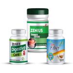 Zenius Digestive Care Kit for digestion support & immune health supplement | 60 Capsules + 60 Tablets + 100gm Powder
