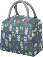 House of Quirk Insulated Reusable Lunch Bag Tote Bag (Multi Dog)