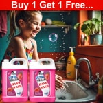 PISHARNATH Hand Wash Liquid pink 10Liter Frangipani and Rose | Skincare Moisturizing | Antibacterial Formula | 100% Vegan & Paraben Free