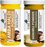 Park Daniel Pure And Natural Amba Haldi Powder And Gokhru Powder, 100 G Each (Combo Of 2) |Hair Care|Dandruff Control hair Powder|Healthy Strong Hair Mask
