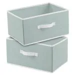 QUAIL Home Storage Box | Toy Box Storage for Kids | Foldable Storage Box | Drawer Storage and Cloth Organizer | Storage Box For Garment Clothes | Pack of 2 (Grey)