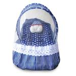 Little Monkeys Blue Joker Baby Mattress with Mosquito Net (0-9 M)