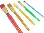 FRKB Art Set of 5 Different Sizes Synthetic Flat Paint Brush for Watercolor, Acrylic Paintings