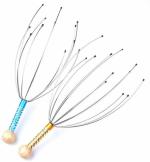 MEXFO Hand Held Scalp Head Massager Pain Relief Plastic, Metal Hand Held Scalp Head Massager hair scalp massager massagers straight wavy curly growth blood circulation massage machine head scratcher 12 fingers for body relaxing (PACK OF 2)
