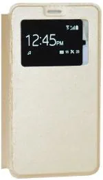 BINTAGE Flip Cover for Samsung Galaxy On8 (Gold, Dual Protection, Pack of: 1)