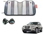 WolkomHome Silver foil Shade UV Protection Curtain Car Sunshade Film Windshield Visor Front Windshield Sunshade Cover for BMW X3