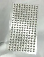 KRASHTIC Pearl Stone Round Shape For Art & Craft Self Adhesive (3mm Size) Incomplete