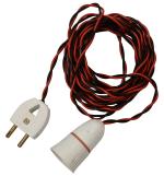BITCORP Multicolor Bulb Holder Hanging Flexible Wire with 2 Pin Plug, 20 m