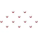 Comet Busters Moon Shaped Traditional Red Bindi (5mm) (BIN1030) Pack of 1