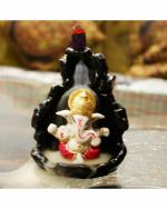 Miss Peach - Multicolor Handicrafted Smoke Ganesha Water Fountain Backflow Incense Burner With 10 Smoke Backflow Incense Cone In Incense Sticks For Home Smoke Ganesh In Religious Idols , Diwali Gift, Best Gift for Diwali Decor, Diwali Decoration