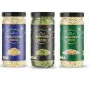 Nayanvati Raw Muskmelon, Watermelon, Pumpkin Seeds for Eating Magaj Seeds - 300 gm Healthy Snacks Diet Food High in Protein 100 gm each