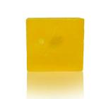Vrundavan Farms Handmade Pure Herbal Glycerin Lemon Quartz Crystal Inclusion Square Lemon Color Soap Bar-a3