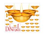Sticker Studio Diwali Decorative Sticker Rangoli Sticker Deepak Floor Sticker Diwali Combo Wall Sticker And Decal 58 cmx 46 cm