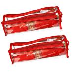 Arvanaindia Pink Plastic Bangle Box Storage Organizer Single Rod Pouch (Pack Of 2)