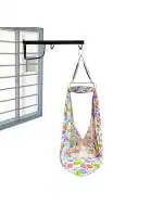 VParents Chunky Baby Swing Cradle with Spring and Metal Window Cradle Hanger (Purple)