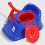 NHR Potty Chair ,Scooter Style Baby Potty Trainer Seat with Wheel | Removable Bowl and Closable Cover (Blue)