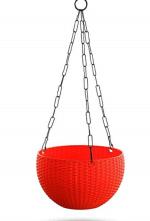 Garden's Need Plastic Red Euro Basket 6 inch (Set of 10)