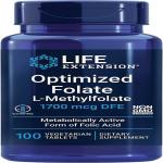 Life Extension Optimized Folate 1700 mcg, 100 vegetarian tablets