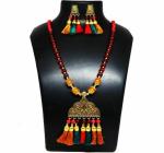 JAYA VISION ENTERPRISES Glass Beads & Metal pendant with Tassels Necklace