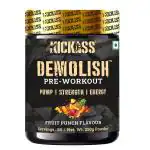 Kickass Demolish Pre-workout Fruit punch Flavour -50 Servings. Pump, Strength and Energy 250gm