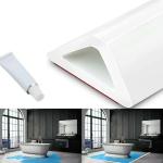 Metreno 1m Silicone Water Stopper for Bathroom Floor Kitchen Slab Water Barrier Strip Dam Tape Sticky Rubber, Water Retaining Stopper with Glue (Whites)