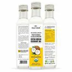 OldGoa Cold Pressed Virgin Coconut Oil For Cooking, Salad & Personal Care Pure, Organic & Edible Made With Fresh Coconut Milk Anti Spillage Bottle 250 ML