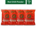 Goshudh Lal Mirch Powder 4 kg (1Kg X 4 Pack) Red Chilli Powder