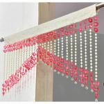 GOYCORS Pink Heart Polyvinyl Chloride Door Curtain (4 x 2 ft)