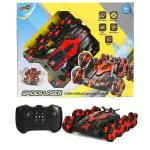 Ralleyz Spider Laser Wheel Spraying Stunt Car, Remote Control Toys, 6Y+, Black & Red