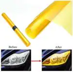 Nawani Yellow Smoke Colored Headlight/Tail Light Tint Film Self Adhesive Fog Film Headlight, Size 18/26 inch, 10 Seats. Incomplete