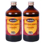 Multani Saraswatarishta | Increase Concentration Power & Memory | Useful In Insomnia, Anxiety, Hoarseness Of Voice, Tinnitus | For Sharp Memory & Enhanced Focus | Enhance Mental Ability | Ayurvedic Nervin Tonic | 450 Ml- 2 Pack