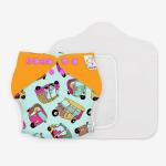 SNUGKINS New Age Cloth Diapers for Babies 0-2 Years | Washable & Reusable | 1 Cloth Diaper, 1 Wet-Free Organic Cotton Prefold Pad & 1 Booster Pad | Tuk Tuk