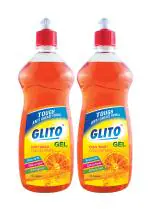 GLITO Orange Dish Wash Concentrate Pack of 2 (500 ml x 2)