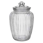 MILTON Treo Pot Jar With Glass Lid, 1 Piece, 2350 ml, Transparent | Air Tight | Storage Jar | Kitchen Organiser | Modular | Dishwasher Safe