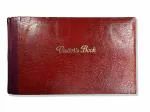 LRS Red Hard Bound Rexin Cover with Leather Binding Visitors Book