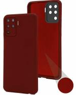 Jkobi Back Cover Case For Oppo Reno5 F | Reno 5F ( Inside Fiber cloth | Smooth Matte Finish | Elegant Professional Look |Red)