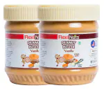 FlexiNuts Vanilla Peanut Butter 340 gm Pack of 2