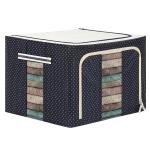 Avenn Blue Dot Non Woven Foldable Polka Dots Printed Saree Cover With Transparent Window - 66 L (Pack Of 5)