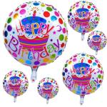 Aizelx Large 16 inch Colorful polka dot Happy Birthday Printed Balloons colorful birthday party theme Boy Birthday Decoration Girl Kid Adult Birthday Decoration (10)