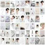 Craft Qila 54 Peel-N-Stick BTS White Wall Collage Kit | BTS K-pop Aesthetic Photo Collage | Army K-pop Pictures Room Decor