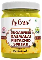 La Casa Sugar-Free Crunchy Rasmalai Pistachio Spread | Stevia Based | Product of India | 350g |