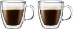Ramkuwar Transparent Glass Coffee Mugs with Handle For Warm and Cold Beverage Tea Cup Set - 160 ML (Set of 2)