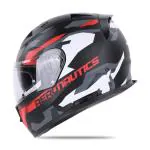 Ignyte IGN-7 CAMO ISI/DOT Certified Full Face Helmet (Medium 580 MM, Matt Black Red with Anti Fog Clear Visor)