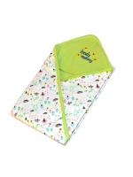 VParents Cotton New Born Baby Hooded Wrapper Blanket, Sigle Layer 0-12 Months deo