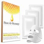 Bee & Beauty - Feel the magic of Honey | Collagen Overnight Mask 3 PC | Korean Mask For Glass Skin | Hydrating Mask With Honey For Deep Hydration, Pore Minimizing, Elasticity Improvement, Pigmentation, De-Tan