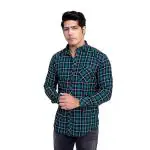 R.M. FAB Check Shirt for Men Casual Chex Shirts Regular Fit Cotton Shirts|Size-S|Sea Green|Pack of 1