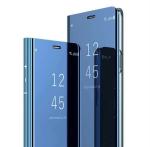 INDIACASE Redmi Note 8 Pro Blue Shockproof,Anti-Scratch,Mirror Plating Stand Clear View Case Cover