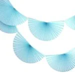 My Party Suppliers Blue Tissue Paper Fan Garland Bunting Photo Backdrop, 10 ft