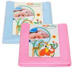 OYO BABY Quick Dry Waterproof Baby Bed Protector Dry Sheet, Small-Combo