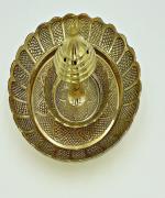 SHLINCO SHLINCO Brass 2pcs Big Agarbatti Stand with Plate Perfectly and Beautifully Designed for Diwali/Puja Home/Decoration|Puja Samagri| Set Of 2 Brass (2 Pieces, Gold)